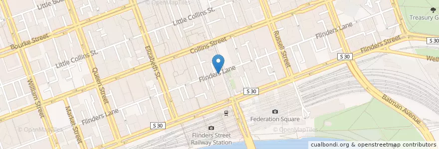 Mapa de ubicacion de Subway en Australië, Victoria, City Of Melbourne.