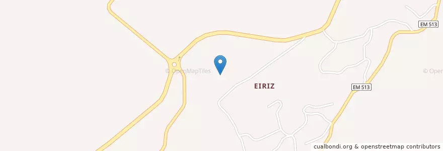 Mapa de ubicacion de Eiriz en Portekiz, Norte, Porto, Tâmega E Sousa, Paços De Ferreira, Eiriz.