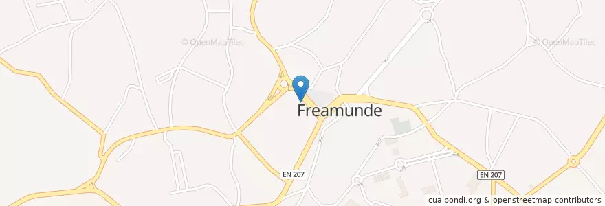 Mapa de ubicacion de Freamunde en البرتغال, المنطقة الشمالية (البرتغال), بورتو, Tâmega E Sousa, Paços De Ferreira, Freamunde.