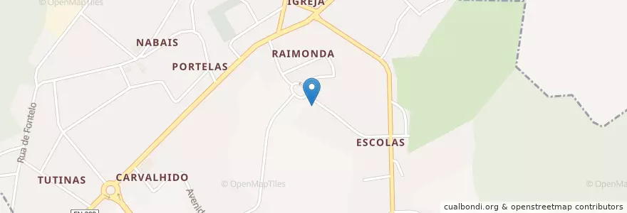 Mapa de ubicacion de Raimonda en Portugal, Norte, Porto, Tâmega E Sousa, Paços De Ferreira, Raimonda.
