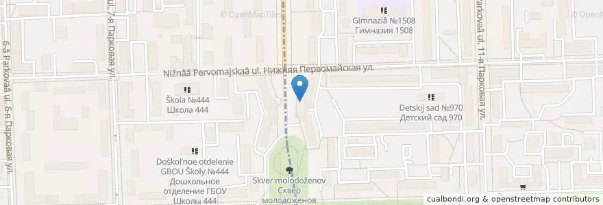 Mapa de ubicacion de Инвитро en Rússia, Distrito Federal Central, Москва, Восточный Административный Округ, Район Измайлово.