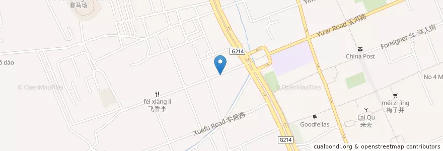 Mapa de ubicacion de 白族菜馆 en China, Yunnan, 大理白族自治州, 大理市.