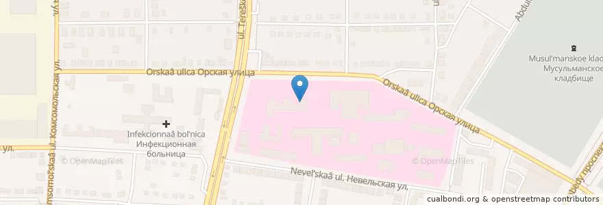 Mapa de ubicacion de Хирургическое отделение en Russland, Föderationskreis Wolga, Oblast Orenburg, Городской Округ Оренбург.