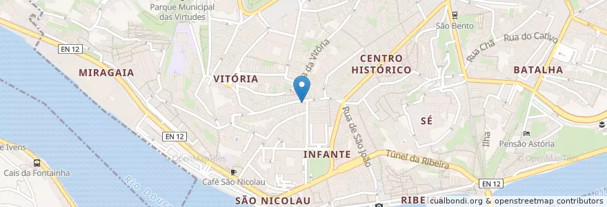 Mapa de ubicacion de Cafetaria da Bolsa en Portugal, Norte, Porto, Área Metropolitana Do Porto, Porto, Vila Nova De Gaia, Cedofeita, Santo Ildefonso, Sé, Miragaia, São Nicolau E Vitória.