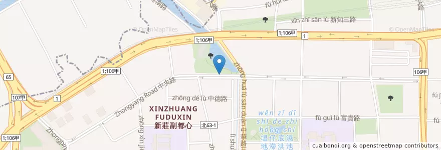 Mapa de ubicacion de 中港大排願景館 en تايوان, تايبيه الجديدة.