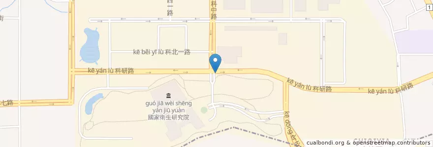 Mapa de ubicacion de 國家衛生研究院 en تایوان, 臺灣省, 苗栗縣, 頭份市.