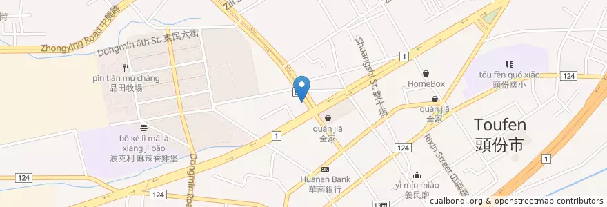 Mapa de ubicacion de 為恭醫院 en تايوان, مقاطعة تايوان, 苗栗縣, 頭份市.