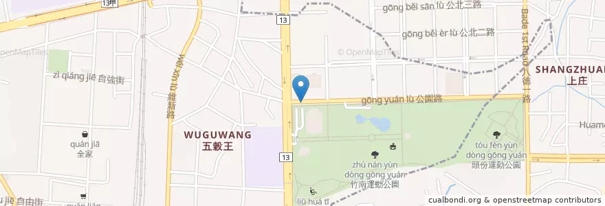 Mapa de ubicacion de 苗北藝文中心 en تايوان, مقاطعة تايوان, 苗栗縣, 竹南鎮.