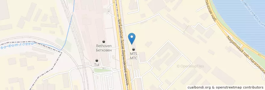 Mapa de ubicacion de Burger Shaw en Rusland, Centraal Federaal District, Moskou, Южный Административный Округ, Район Нагатино-Садовники.