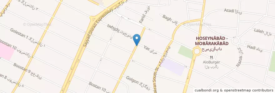 Mapa de ubicacion de داروخانه شبانه روزی en イラン, テヘラン, شهرستان تهران, テヘラン, بخش مرکزی شهرستان تهران.