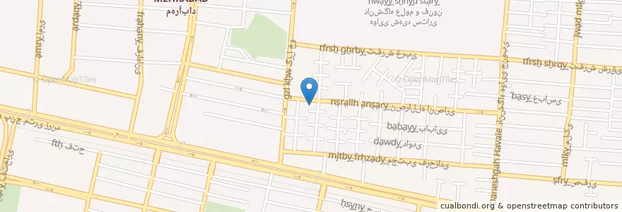 Mapa de ubicacion de مسجد حضرت ابوالفضل (ع) en 이란, 테헤란, شهرستان تهران, 테헤란, بخش مرکزی شهرستان تهران.