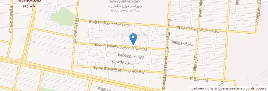 Mapa de ubicacion de مسجد علی ابن موسی الرضا en Иран, Тегеран, شهرستان تهران, Тегеран, بخش مرکزی شهرستان تهران.