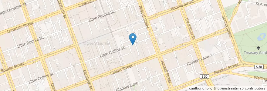 Mapa de ubicacion de Midtown en Australië, Victoria, City Of Melbourne.