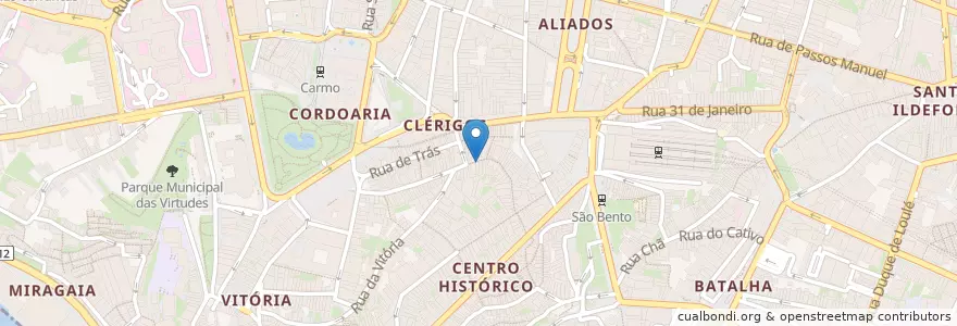 Mapa de ubicacion de Restaurante Cana Verde en Portogallo, Nord, Área Metropolitana Do Porto, Porto, Porto, Cedofeita, Santo Ildefonso, Sé, Miragaia, São Nicolau E Vitória.