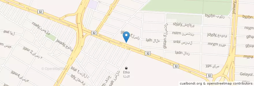 Mapa de ubicacion de موسسه اعتباری نور en Irão, استان البرز, شهرستان کرج, بخش مرکزی شهرستان کرج, کرج.