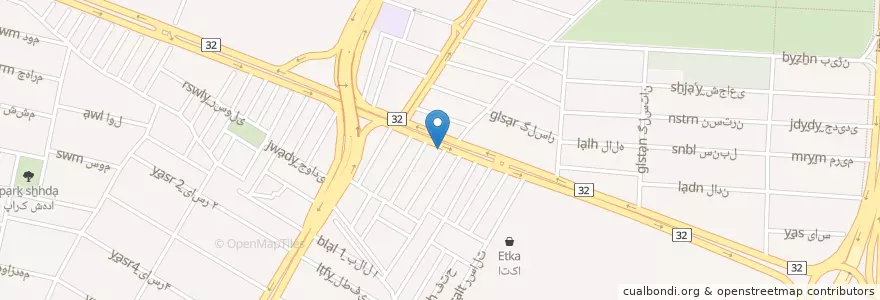 Mapa de ubicacion de داروخانه دکتر روشن بخت en Iran, Alborz Province, Karaj County, بخش مرکزی شهرستان کرج, Karaj.