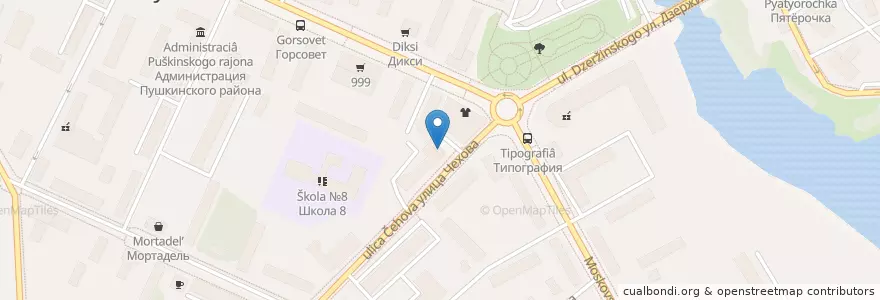Mapa de ubicacion de ВТБ en 러시아, Центральный Федеральный Округ, Московская Область, Пушкинский Городской Округ.