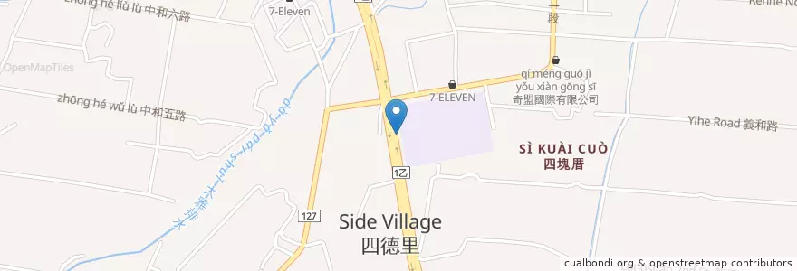Mapa de ubicacion de Dahwa Junior High School en Taiwan, Taichung, Daya District.