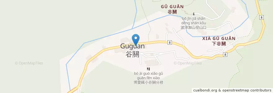 Mapa de ubicacion de 谷關立體停車場 en Tayvan, Taichung, 和平區.