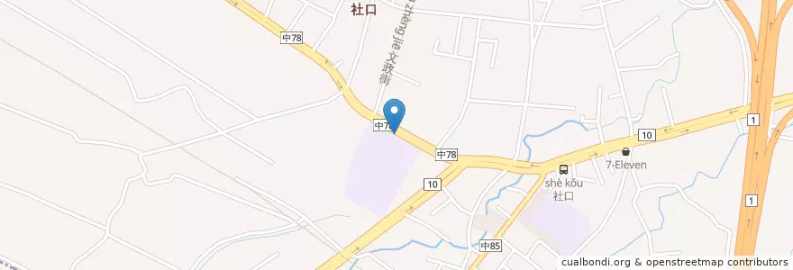 Mapa de ubicacion de 神岡國中 en Taiwan, Taichung, 神岡區.