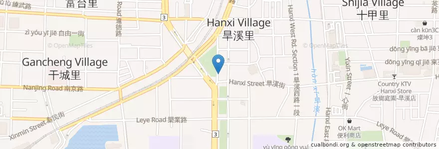 Mapa de ubicacion de 樂成宮 en 台湾, 台中市, 東区.