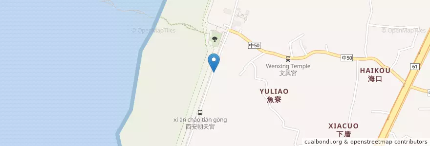 Mapa de ubicacion de 高美濕地 en 臺灣, 臺中市, 清水區.