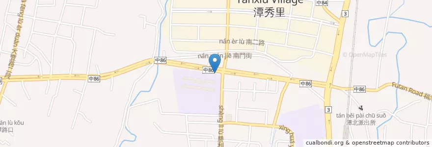 Mapa de ubicacion de 潭秀國中 en 臺灣, 臺中市, 潭子區.
