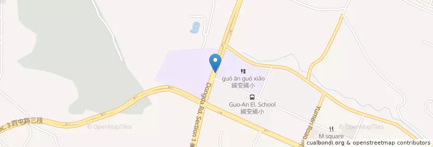 Mapa de ubicacion de 國安國小 en Tayvan, Taichung, 西屯區.