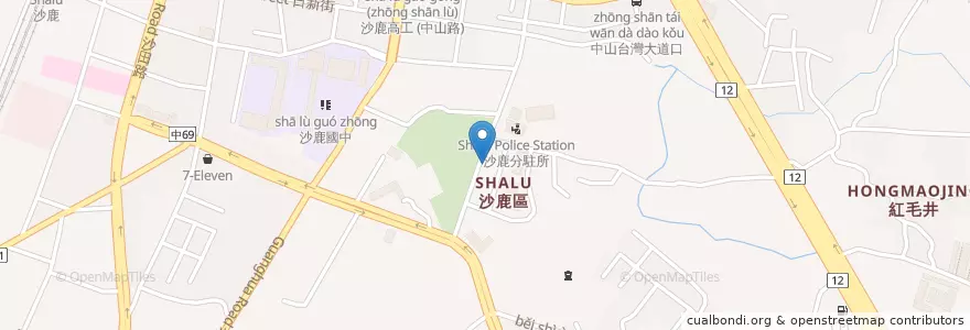Mapa de ubicacion de 沙鹿區公所 en تايوان, تاي شانغ, 沙鹿區.