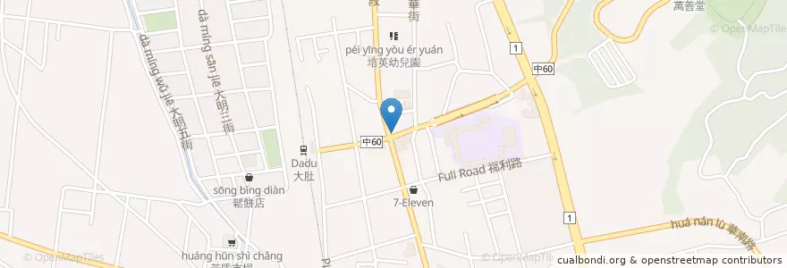 Mapa de ubicacion de 大肚戶政事務所 en 臺灣, 臺中市, 大肚區.