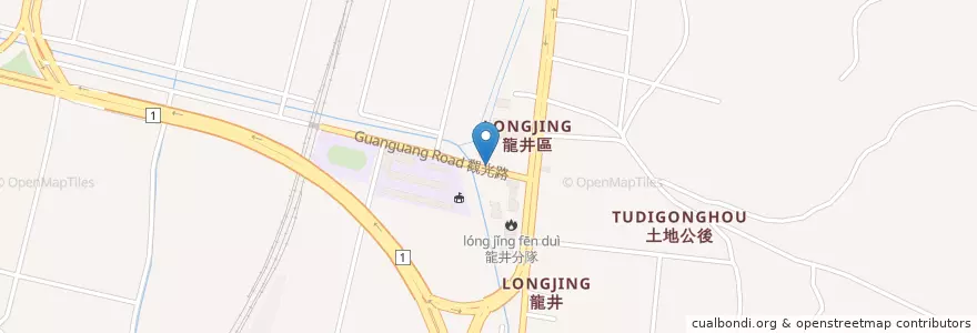 Mapa de ubicacion de 龍井圖書館 en 臺灣, 臺中市, 龍井區.