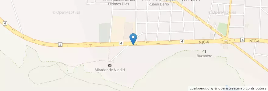Mapa de ubicacion de Jackeline Elizabeth Zepeda en Nicaragua, Masaya, Nindirí (Municipio).
