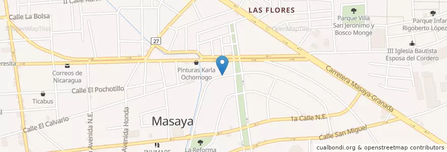 Mapa de ubicacion de Jaime Freddy García Páramo en Nicaragua, Masaya, Masaya (Municipio).