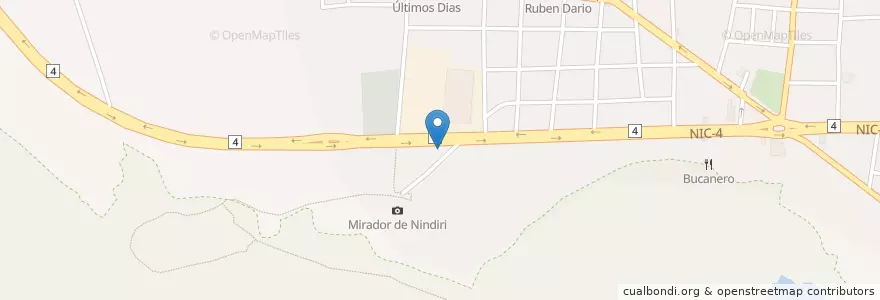 Mapa de ubicacion de Sayda Garcia Orozco en Nicarágua, Masaya, Nindirí (Municipio).