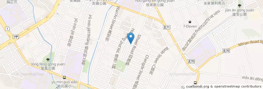 Mapa de ubicacion de 赤麵廠 レッドラーメン en Тайвань, Новый Тайбэй, 新莊區.
