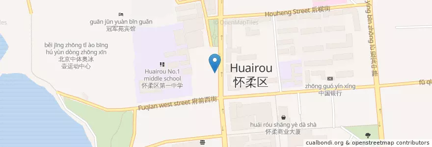 Mapa de ubicacion de 青春万达广场地下停车场 en China, Beijing, Hebei, Huairou District.