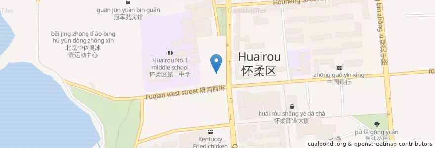 Mapa de ubicacion de 星巴克 en China, Pekín, Hebei, 怀柔区 / Huairou.