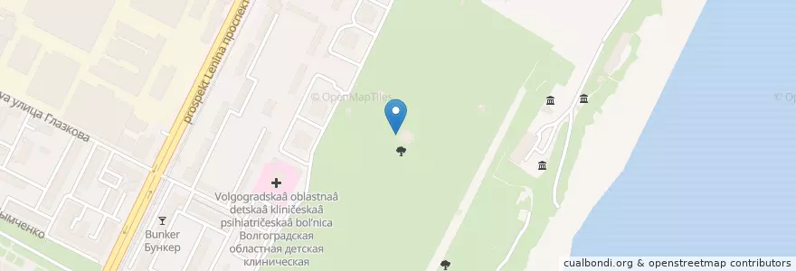 Mapa de ubicacion de Ступа Просветления en Russia, South Federal District, Volgograd Oblast, Volgograd.