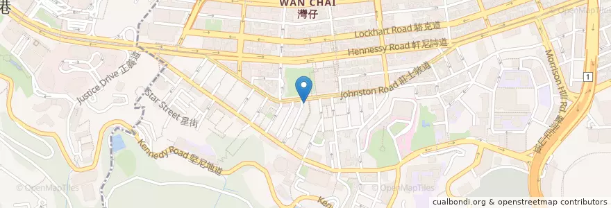 Mapa de ubicacion de Le Pain Quotidien en 中国, 广东省, 香港 Hong Kong, 香港島 Hong Kong Island, 新界 New Territories, 灣仔區 Wan Chai District.