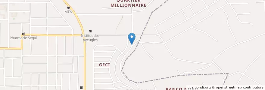 Mapa de ubicacion de Cyber-Café en コートジボワール, アビジャン, Yopougon.