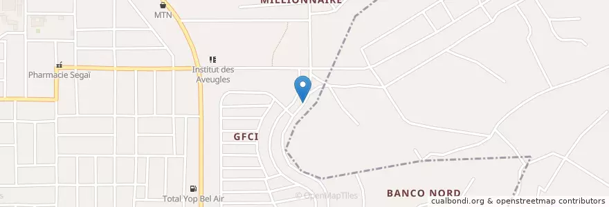 Mapa de ubicacion de Restaurant Africain en 科特迪瓦, 阿比让, Yopougon.