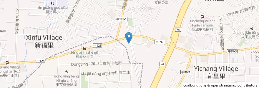 Mapa de ubicacion de 大嘴巴牛排館 太平店 en Taiwan, Taichung, 太平區.