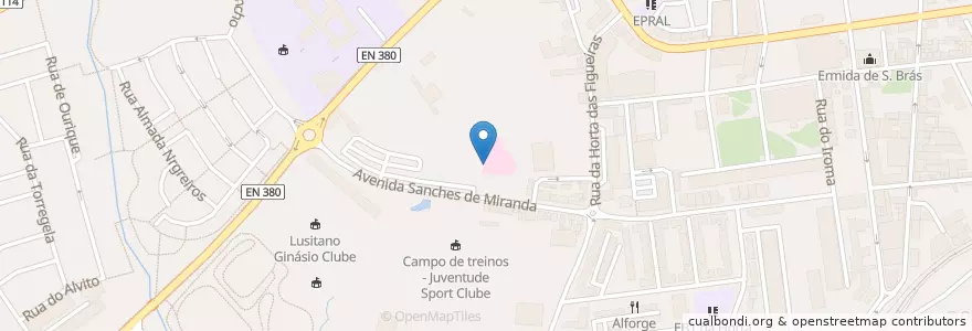 Mapa de ubicacion de Hospital da Misericordia de Évora en البرتغال, ألنتيجو, ألنتيجو الوسطى, يابرة, يابرة, Malagueira E Horta Das Figueiras.