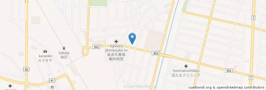 Mapa de ubicacion de 軽食喫茶 いて座 en Japón, Prefectura De Yamagata, 酒田市.