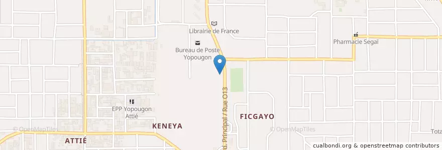 Mapa de ubicacion de Auto-Ecole en Ivory Coast, Abidjan, Yopougon.
