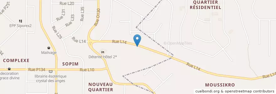 Mapa de ubicacion de Mobile money en Fildişi Sahili, Abican, Yopougon.
