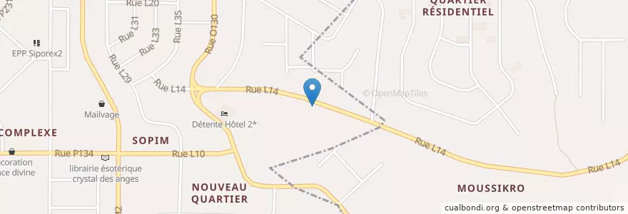 Mapa de ubicacion de Restaurant Vas y voir chez Ade en Кот-Д’Ивуар, Абиджан, Yopougon.