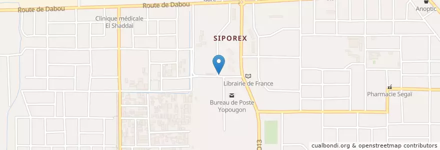 Mapa de ubicacion de Toilette Publique en ساحل عاج, آبیجان, Yopougon.