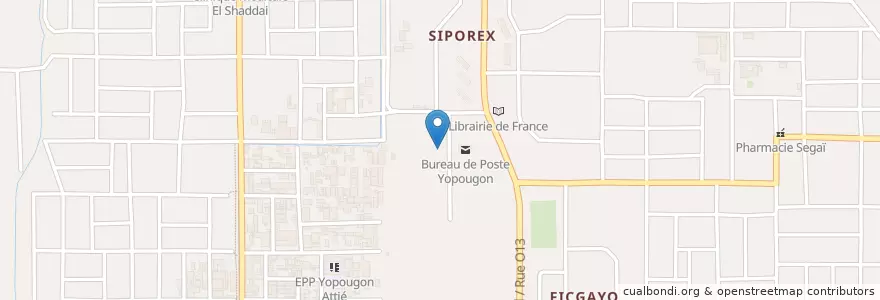Mapa de ubicacion de Institut Supérieur Jean-Paul II en Costa De Marfil, Abiyán, Yopougon.