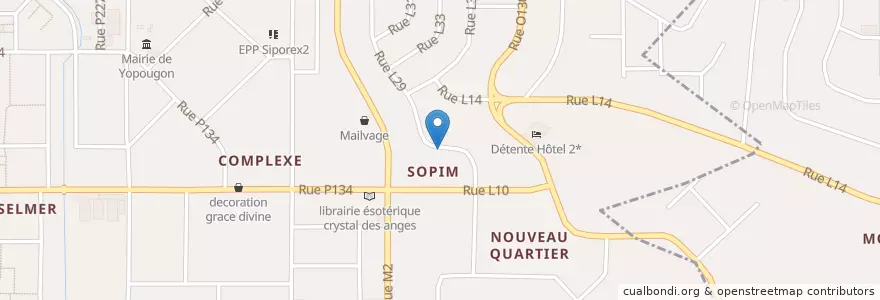 Mapa de ubicacion de Collège Privée Oberon Sona 2 en 코트디부아르, 아비장, Yopougon.